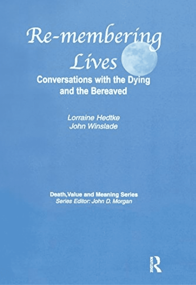 Blue book cover with white text