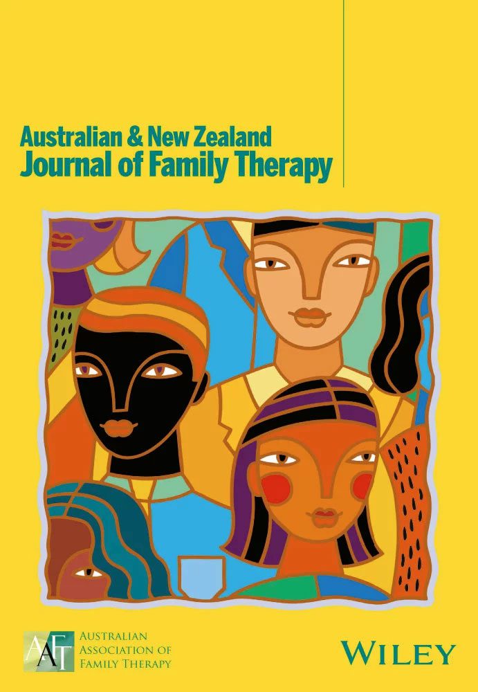 Colorful abstract family illustration on journal cover