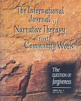 Journal cover on narrative therapy
