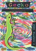 Vibrant gecko illustration on cover